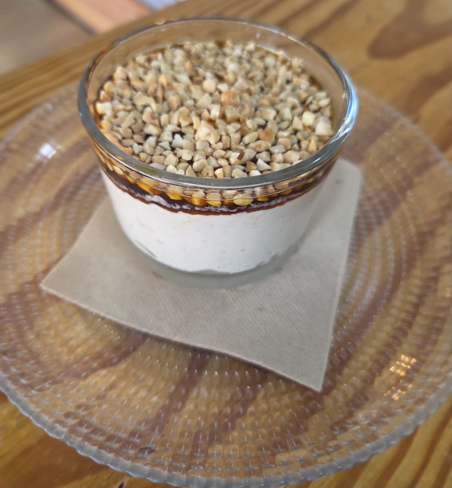 Mus de gofio con miel de palma y almendras